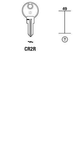 Afbeelding van Silca Cilindersleutel staal CR2R