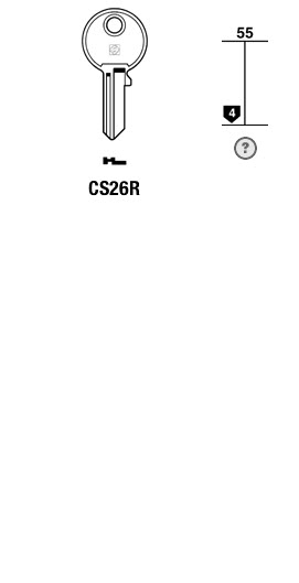 Afbeelding van Silca Cilindersleutel staal CS26R