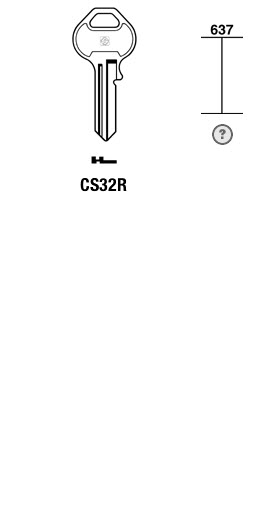 Afbeelding van Silca Cilindersleutel staal CS32R