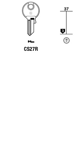 Afbeelding van Silca Cilindersleutel staal CS27R