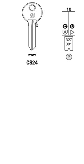 Afbeelding van Silca Cilindersleutel staal CS24