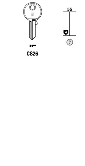 Afbeelding van Silca Cilindersleutel staal CS26