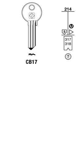 Afbeelding van Silca Cilindersleutel staal CB17