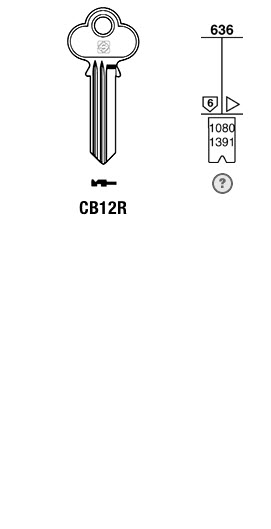 Afbeelding van Silca Cilindersleutel staal CB12R