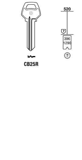 Afbeelding van Silca Cilindersleutel staal CB25R