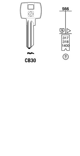 Afbeelding van Silca Cilindersleutel staal CB30