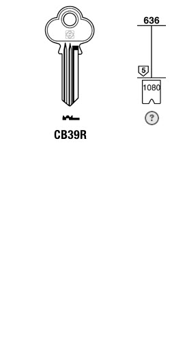 Afbeelding van Silca Cilindersleutel staal CB39R