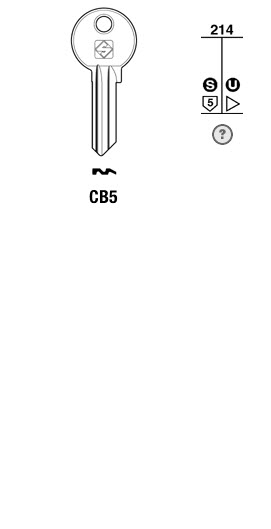 Afbeelding van Silca Cilindersleutel staal CB5