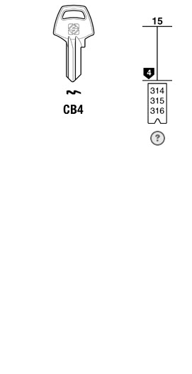 Afbeelding van Silca Cilindersleutel staal CB4