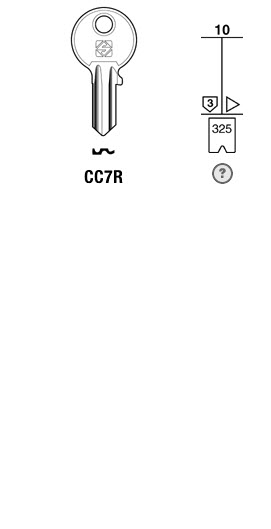 Afbeelding van Silca Cilindersleutel staal CC7R