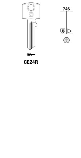 Afbeelding van Silca Cilindersleutel staal CE24R