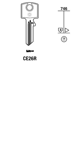 Afbeelding van Silca Cilindersleutel staal CE26R