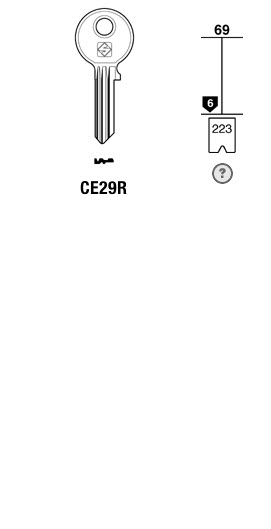 Afbeelding van Silca Cilindersleutel staal CE29R