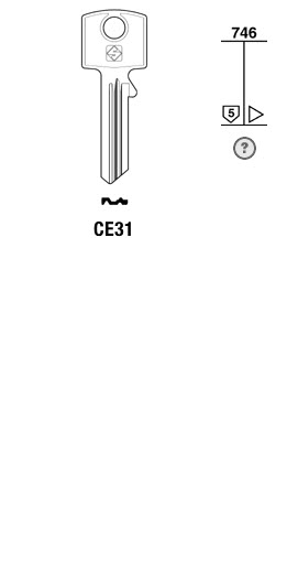 Afbeelding van Silca Cilindersleutel staal CE31
