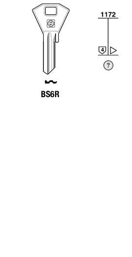Afbeelding van Silca Cilindersleutel staal BS6R
