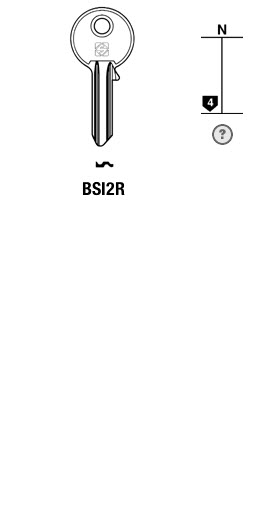Afbeelding van Silca Cilindersleutel staal BSI2R