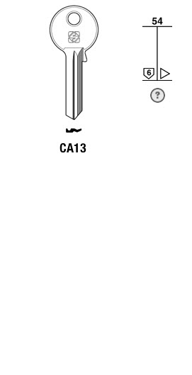Afbeelding van Silca Cilindersleutel staal CA13