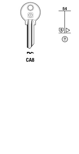Afbeelding van Silca Cilindersleutel staal CA8
