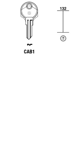 Afbeelding van Silca Cilindersleutel staal CAB1