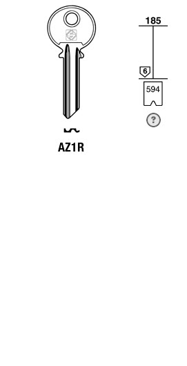 Afbeelding van Silca Cilindersleutel staal AZ1R