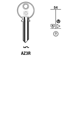 Afbeelding van Silca Cilindersleutel staal AZ3R