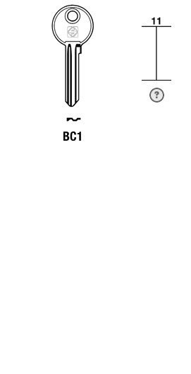 Afbeelding van Silca Cilindersleutel staal BC1