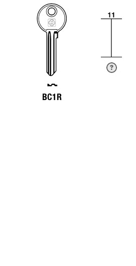 Afbeelding van Silca Cilindersleutel staal BC1R