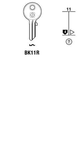 Afbeelding van Silca Cilindersleutel staal BK11R