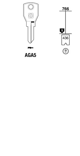 Afbeelding van Silca Cilindersleutel staal AGA5