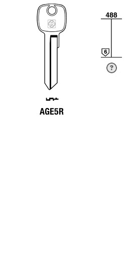 Afbeelding van Silca Cilindersleutel staal AGE5R