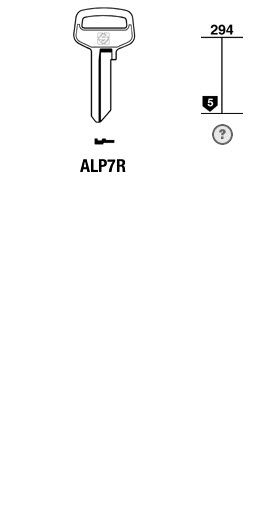 Afbeelding van Silca Cilindersleutel staal ALP7R