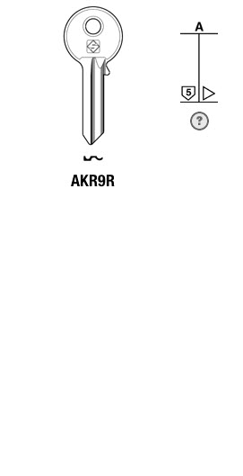 Afbeelding van Silca Cilindersleutel staal AKR9R