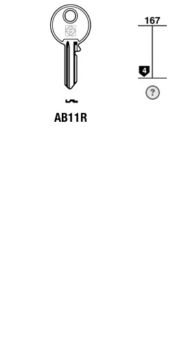 Afbeelding van Silca Cilindersleutel staal AB11R