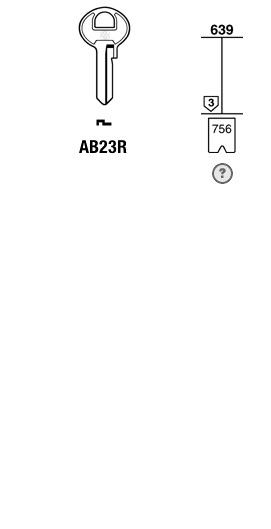 Afbeelding van Silca Cilindersleutel staal AB23R