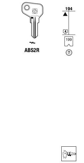 Afbeelding van Silca Cilindersleutel staal ABS2R