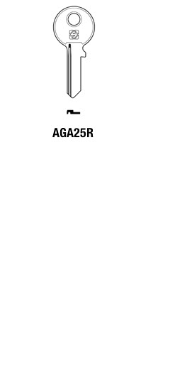 Afbeelding van Silca Cilindersleutel staal AGA25R