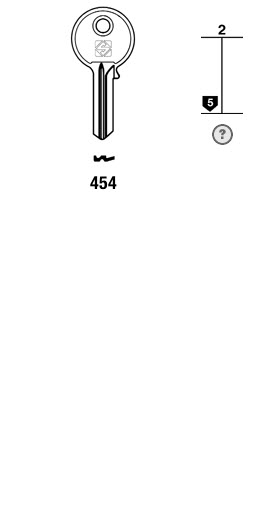 Afbeelding van Silca Cilindersleutel staal 454