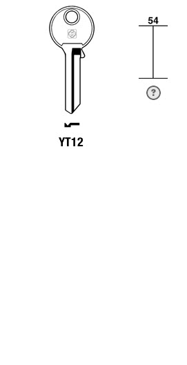 Afbeelding van Silca Cilindersleutel brass YT12