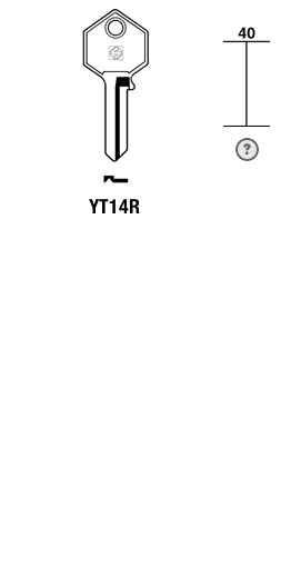 Afbeelding van Silca Cilindersleutel brass YT14R