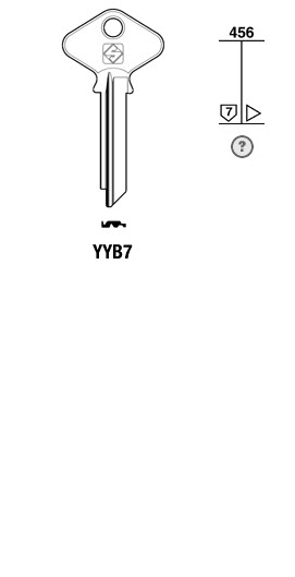 Afbeelding van Silca Cilindersleutel brass YYB7