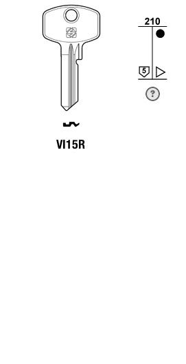 Afbeelding van Silca Cilindersleutel brass VI15R