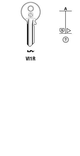 Afbeelding van Silca Cilindersleutel brass VI1R