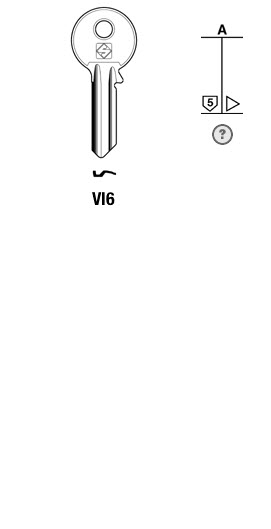 Afbeelding van Silca Cilindersleutel brass VI6