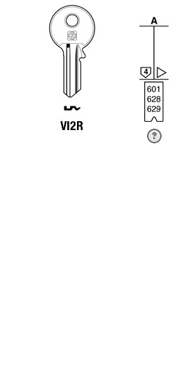 Afbeelding van Silca Cilindersleutel brass VI2R