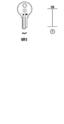 Afbeelding van Silca Cilindersleutel brass VR1