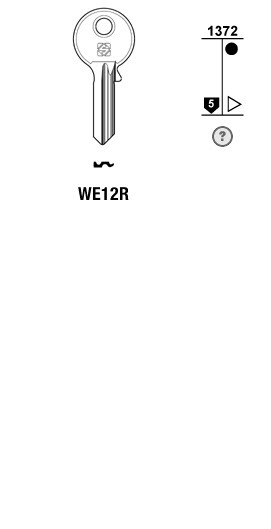 Afbeelding van Silca Cilindersleutel brass WE12R