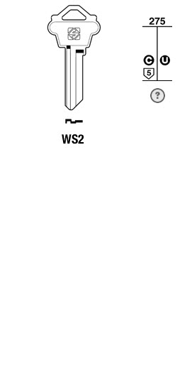 Afbeelding van Silca Cilindersleutel brass WS2