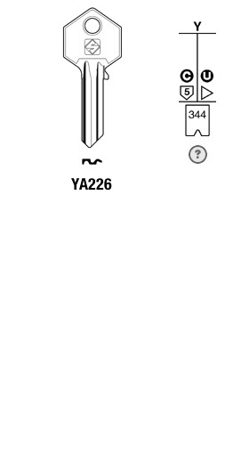 Afbeelding van Silca Cilindersleutel brass YA226