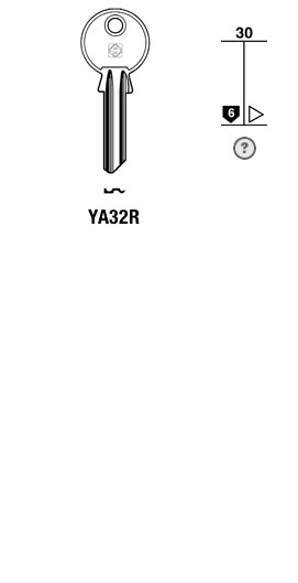 Afbeelding van Silca Cilindersleutel brass YA32R