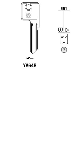 Afbeelding van Silca Cilindersleutel brass YA64R